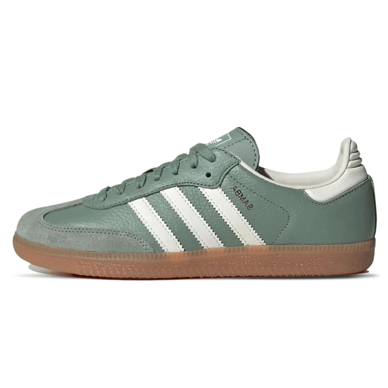 Womens Adidas Samba OG Sneakers in Silver Green - Classic Retro Style