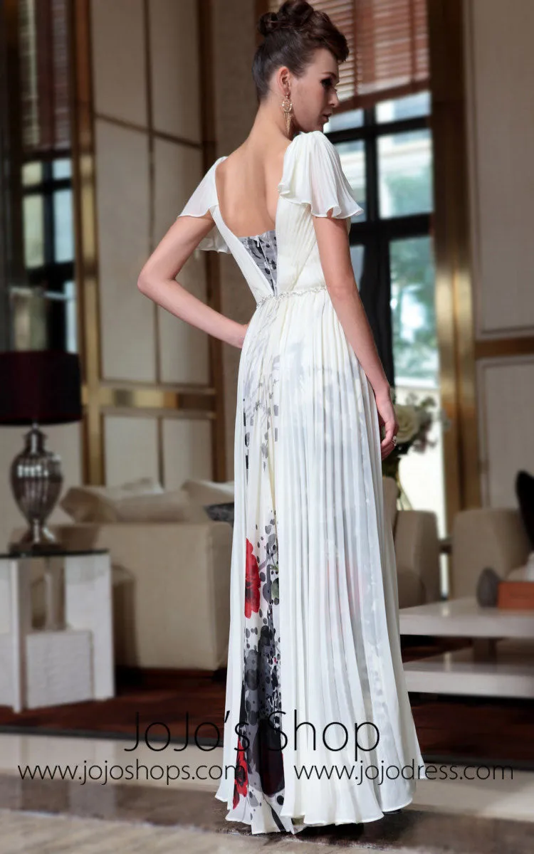 Butterfly Sleeve Prom Formal Evening Dress
