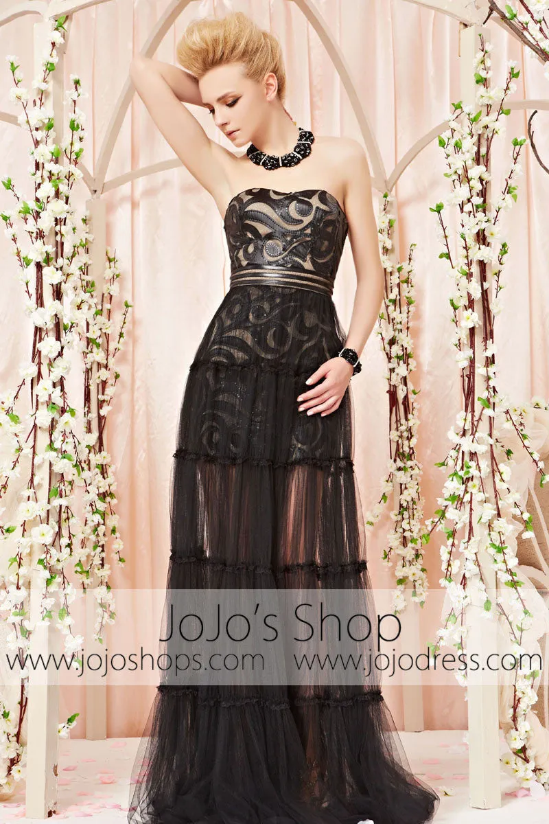 Modest Black Prom Formal Evening Dress with Sleeves cx830155