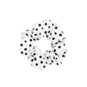 Picnic Scrunchie in Black & White Polka Dot