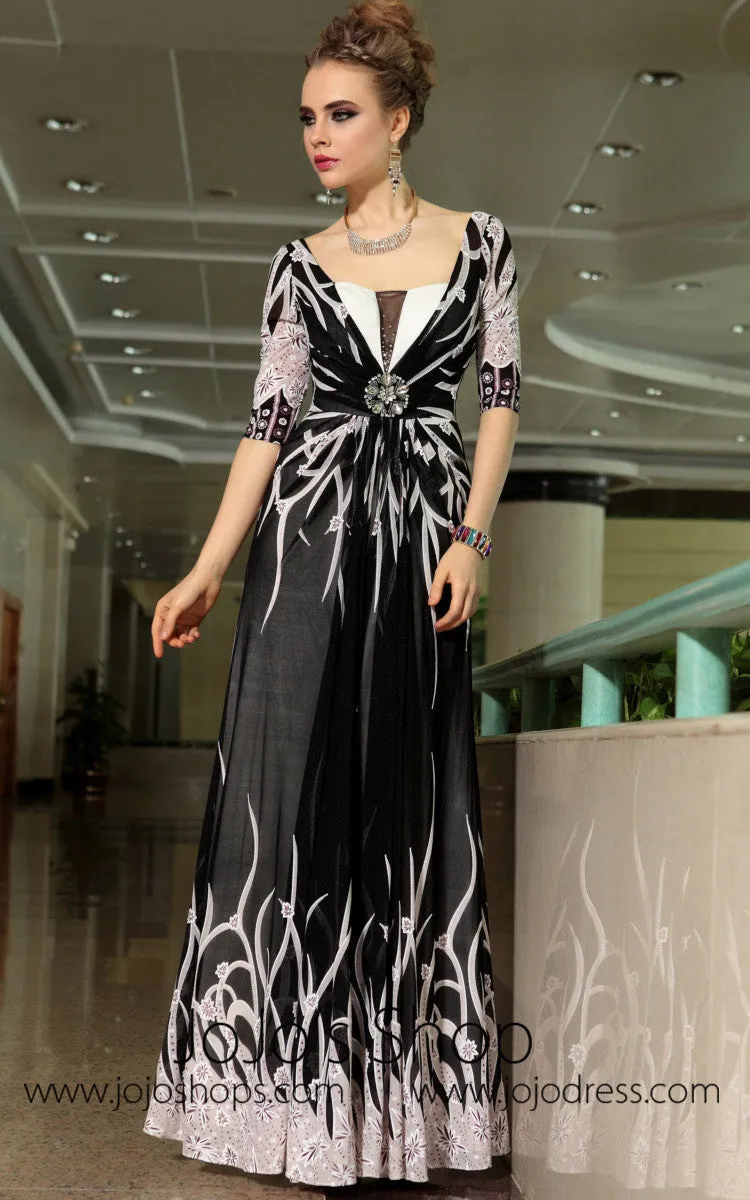 Quater Sleeves Multi Color Formal Chiffon Prom Evening Cocktail Dress DQ830878