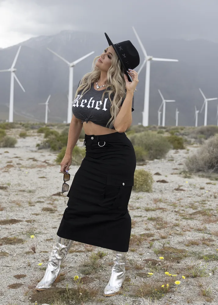 Rebel Rock and Roll Cropped Graphic Tee